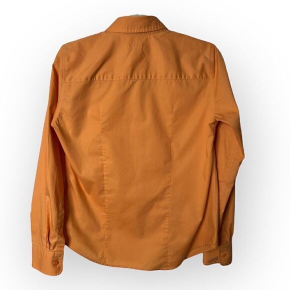 Lady Hathaway Peach button down long sleeve collared blouse Shirt Size M - Picture 5 of 5